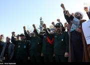 عکس/ تجمع اعلام حمایت از سپاه پاسداران در مشهد