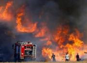 ۴ آتش‌سوزی در شهرک‌های صهیونیستی اطراف غزه +فیلم