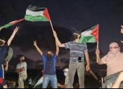 خشم شبانه در طول نوار مرزی غزه +فیلم
