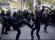 فیلم/ پذیرایی گرم پلیس فرانسه از معترضان