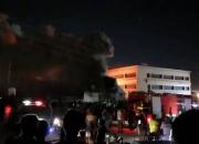 فیلم/ آتش‌سوزی در بیمارستان بیماران کرونایی در عراق