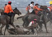 عکس/ مسابقه بُزکشی در قرقیزستان
