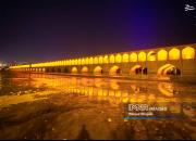 عکس/ جریان زاینده رود زیر پل‌های تاریخی اصفهان
