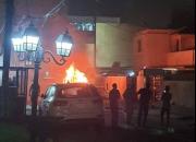 خودروی ائتلاف آمریکایی در بغداد با بمب منفجر شد