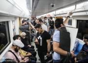عکس/ میزان رعایت پروتکل های بهداشتی در مترو