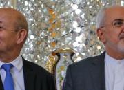 ظریف با وزیر خارجه فرانسه دیدار کرد