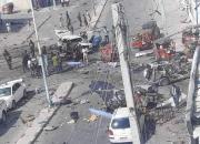عکس/ انفجار خودرو بمب‌گذاری ‌شده در سومالی