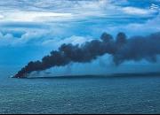 عکس/ آتش سوزی کشتی حامل کانتینر در سریلانکا