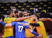 پیروزی مهم والیبال برزیل مقابل آمریکا