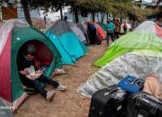 عکس/ گرفتار شدن مهاجران در مرز شیلی