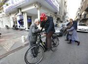 شهردار تهران با دوچرخه به محل کار خود رفت+ عکس