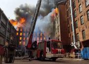 ۴ کشته و زخمی در آتش‌سوزی گسترده سن پترزبورگ روسیه