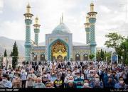 عکس/ برگزاری نماز عید فطر در امامزاده پنج‌تن لویزان