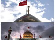 عکس/ پرچم حرم حضرت زینب در سوگ سردار دل‌ها