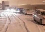 فیلم/ بارش شدید برف در پردیس تهران