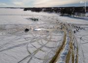 عکس/ ساخت بزرگترین گردونه یخی جهان
