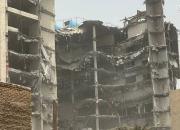 تصویری از ریزش ساختمان در آبادان