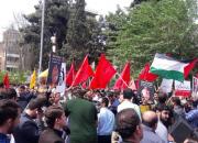 تجمع مردم تهران در اعتراض به کشتار وحشیانه فلسطینیان + فیلم و عکس