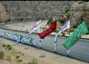 حرکت کاروان پیاده‌روی ۱۶۰ نفری محبان رضا(ع) فیروزآباد به سمت حرم شاهچراغ