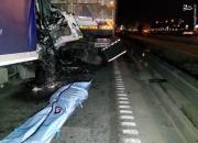تصادف مرگبار کامیونت با کامیون +عکس