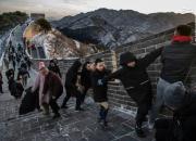 عکس/ دیوار چین یخ زد
