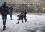 عکس/ خوشحالی مردم تهران در پی بارش برف