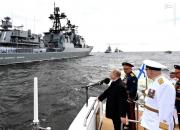فیلم/ پوتین در مراسم رژه ناوگان دریایی روسیه