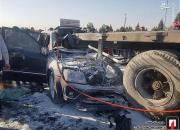 عکس/ تصادف شدید خودرو سواری با کامیون در تهران