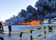 عکس/ آتش سوزی در شهرک صنعتی مامونیه