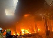 فیلم/ لحظه هولناک از آتش‌سوزی بازار تهران