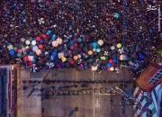 تصویری هوایی متفاوت از تظاهرات آمریکا