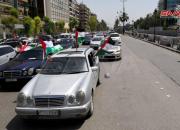 عکس/ کاروان خودرویی راهپیمایی روز قدس در سوریه