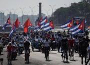 راهپیمایی خودرویی مردم کوبا علیه تحریم‌های آمریکا