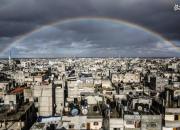 عکس/ رنگین کمان زیبا در نوار غزه