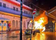 به آتش کشیده شدن خودروی شهرک نشینان صهیونیست +فیلم