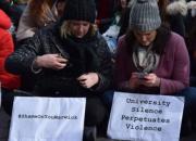 تظاهرات دانشجویان انگلیسی در اعتراض به تجاوز جنسی 