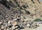 سقوط سنگ عظیم‌الجثه در سوادکوه + فیلم