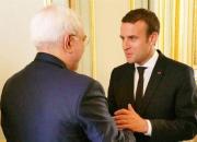 دیدار ظریف با رئیس جمهور فرانسه