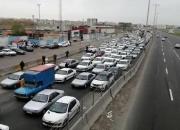 فیلم/ ترافیک سنگین در محور خروجی تهران