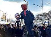 عکس/ راهپیمایان تهرانی ترامپ را به دار آویختند