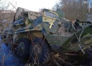 فیلم/ ستون کامیون‌های نابود شده اوکراینی