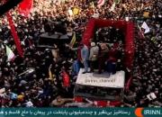 عکس/ پیکر پاک سردار سلیمانی در آغوش میلیون‌ها تهرانی