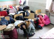 عکس/ مانور زلزله در مدارس زنجان