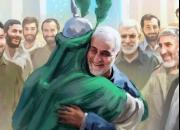 عکس/ استقبال امام و شهدا از حاج قاسم