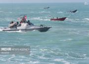 رژه گسترده شناورهای بسیج دریایی در خلیج فارس +فیلم‌وعکس