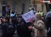 درگیری پلیس لندن با تظاهرات کنندگان ضد نژادپرستی +فیلم