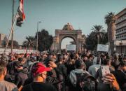 تظاهرات گسترده علیه آمریکا نزدیک منطقه سبز بغداد