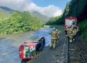 ۱۷ مجروح در حادثه خروج قطار از ریل در اتریش