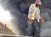 مهار آتش‌سوزی مهیب در کارخانه قیر جاده سرچم +فیلم