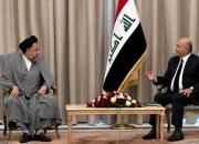 وزیر اطلاعات ایران با رئیس‌جمهور عراق دیدار کرد